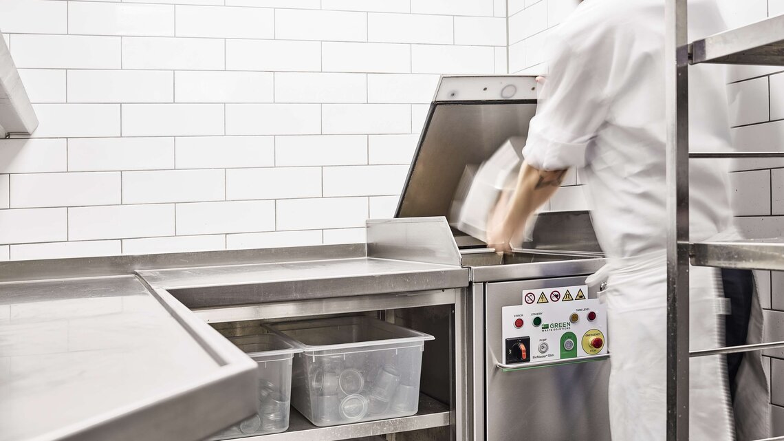 NSustainable kitchen waste and food waste treatment with the Meiko Green BioMaster