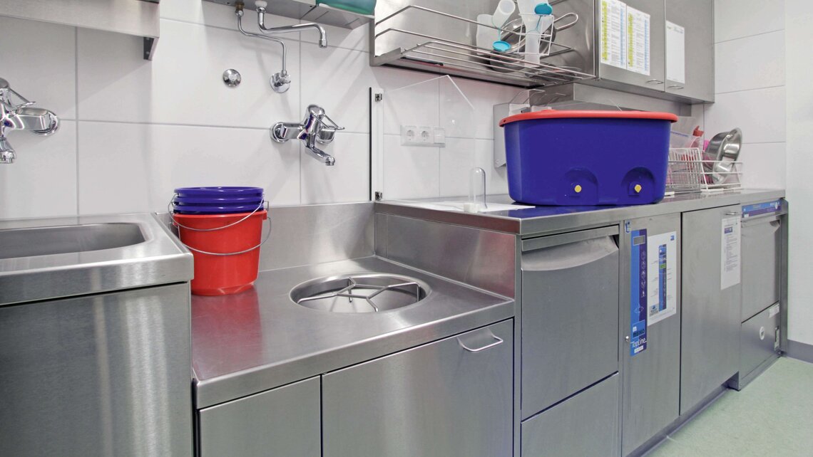 Eine Hygienestation auf die Verlass ist